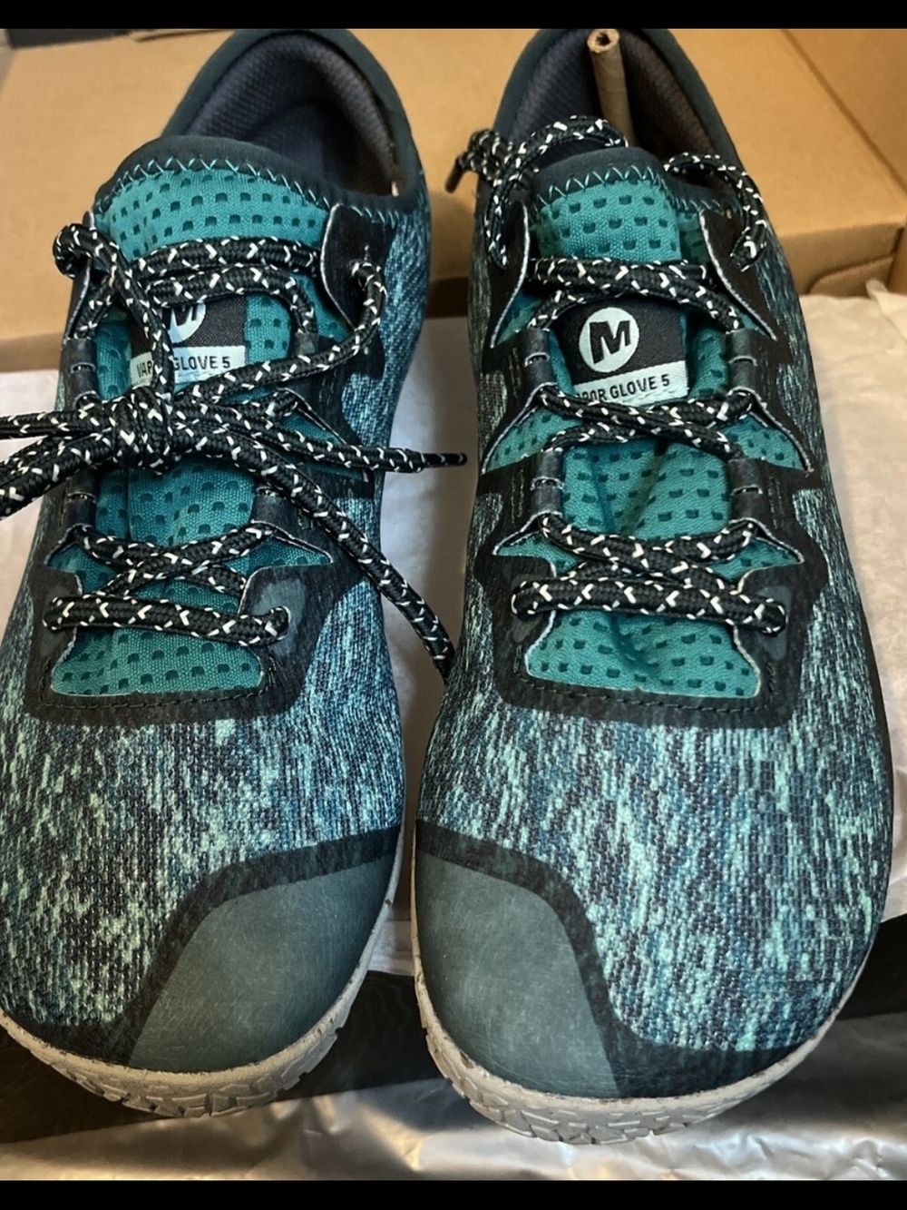 Merrell Teal and Gray Trail Running Shoe